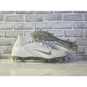 Nike Alpha Huarache 8 Elite LAX White Cleats CW4826-100 Men's Size 12 Wide